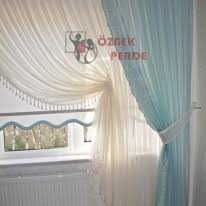 Fon perde modelleri ile rengarenk evler! Kruvaze Perde