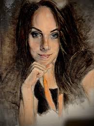 First self portrait, landscape painter trying new style