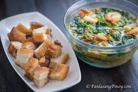 Shrimp Monggo With Lechon Kawali Panlasang Pinoy Recipe Lechon Kawali How To Cook Shrimp Lechon