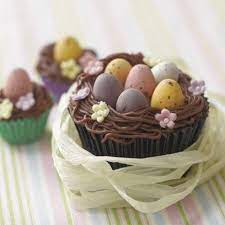 Chocolate Easter Nest Cupcakes Recipe Easter Baking Recipes Easter Baking Chocolate Easter Nests