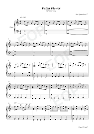 Fallin Flower Seventeen Piano Sheet Page 1 Piano Sheet Piano Seventeen