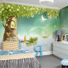 Combine with a colourful rug and cushions. High Quality 3d Cartoon Fairies In Tree House Forest Wallpaper For Kids Custom Wall Mural For Children F Kids Room Wallpaper Murals For Kids Kids Room Murals