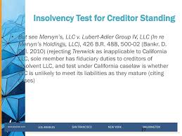 Insolvent trading is the law that says that if a company is insolvent and the company incurs a new debt, then the director can be personally liable for that debt. Fiduciaries Gone Wild Tma Annual Conference Ppt Download