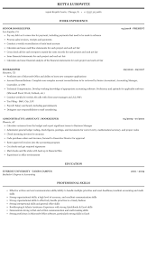 Bookkeeper Resume Sample Mintresume