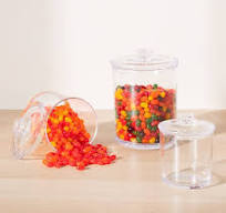 Amazon.com: Youngever Clear Plastic Apothecary Jars (1 Set 30 Ounce) : Home  & Kitchen