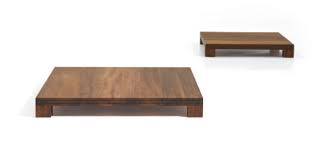 Steel legs with antique bronze finish. Contemporary Coffee Table Luy Maoli Wooden Square