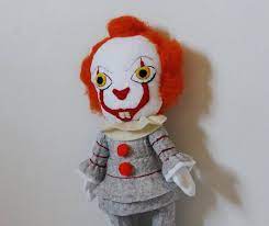Pennywise Inspired Felt Doll It Plush Etsy Felt Dolls Plush Felt