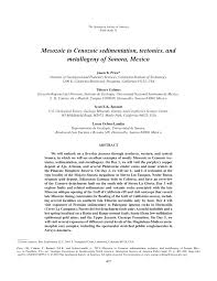 Archivo en formato pdf, 100% español, completo. Pdf Mesozoic To Cenozoic Sedimentation Tectonics And Metallogeny Of Sonora Mexico