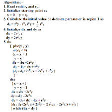 Triangle scaling in computer graphics. Derive Mid Point Ellipse Algorithm