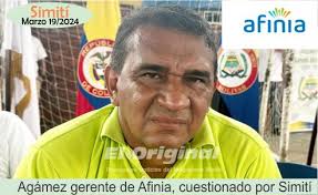 Agámez, gerente de Afinia, cuestionado por los simiteños.