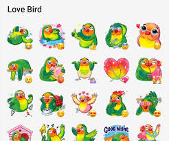 Love Bird Sticker Pack Telegram Stickers Telegram Stickers Stickers Packs Stickers