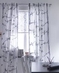 2 Panels Pair Ikea Eivor Curtains Drapes Trees Birds Black White New Ikea Curtains Curtains Living Room Curtain Decor