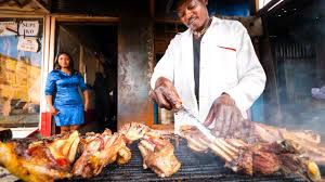 Kenyan Street Food Huge Grilled Meat Nyama Choma Tour In Nairobi Ke African Food Grilled Meat Food Videos