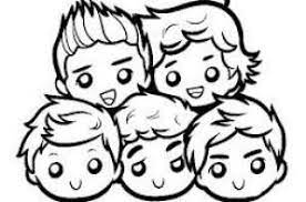 coloriage one direction dessin chibi draw de thanksgiving dltk