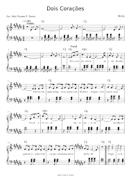 Dois Coracoes Acustico Melim Partitura Sheet Music For Piano Solo Musescore Com Para voce se localizar ainda mais, vamos ampliar a oitava destacada em. melim partitura sheet music