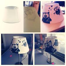 Lampenschirm Bemalen Lampen Basteln Eulen Lampe Lampe