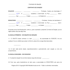 A carta de agradecimento de doação deve ser clara com o objeto da doação a m de demonstrar o recebimento e gratidão para com a doação. Modelo Contrato De Doacao