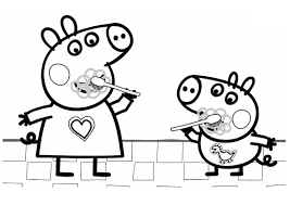 Their last name matches the type of animal each one is. Peppa Pig Coloring Pages Her Family And Friends Print Online