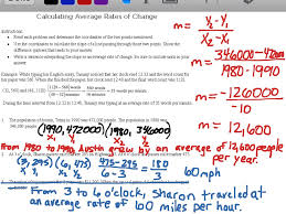 Change, percentage change, and average rates of change. 1 2 Calculating Average Rates Of Change Math Algebra Showme