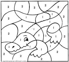 Dibujos De Animales Para Colorear Con Numeros