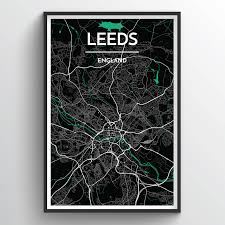 Module:location map/data/united kingdom leeds is a location map definition used to overlay markers and labels on an equirectangular projection map of leeds. Leeds City Map Art Prints High Quality Custom Made Art Point Two Design