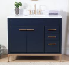 If you're looking to add that touch of panache to your the choice of options is immense. 42 Tennant Brand Beatrice Contemporary Navy Blue Bathroom Cabinet Vanity Tb 9444nb V42 Bs Walmart Com Walmart Com