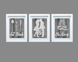 Rustic Kitchen Wall Decor Eat Drink And Be Merry Kitchen Etsy Rustic Kitchen Wall Decor Shabby Chic Kitchen Chic Kitchen Decor