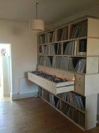 Decks And Vinyl Storage Ply Wall To Wall And Then Up To Ceiling Dj Room Vinyl Storage Vinyl Record Storage