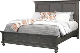 63.75 x 6.25 x 38.375h Aspen Oxford Peppercorn Queen Panel Bed Homemakers Furniture