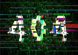 404 Error Glitch On Matrix Neon Wallpaper Glitch Matrix