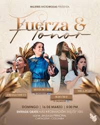 Cada vez estamos más cerca de este gran encuentro unido de Mujeres  victoriosas “Fuerza & Honor” 🌸 Recuerda: Domingo 16 de Marzo