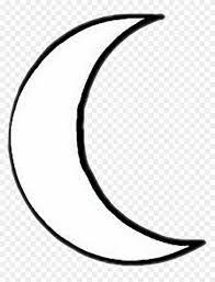 Crescent shape can be formed by drawing filled circle drawn on top of another filled circle. Black White Blackandwhite Arifreetoedit Crescent Moon Easy Drawing Free Transparent Png Clipart Images Download