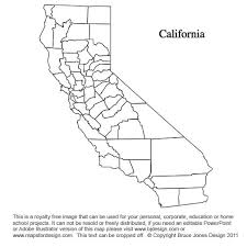 The original source of this blank county map of california is: California Us State County Map Blank Printable Royalty Free Presentations County Map Map Free Clip Art