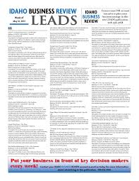 IDAHO BUSINESS REVIEW BUSINES AHO ID REVIEW S BUSINES REVIEW