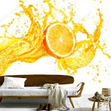 ورق حائط فواكه رذاذ عصير فواكه جداريات حديثة ثلاثية الأبعاد لمتجر غرفة المعيشة خلفية مطبخ قماش حريري حائطي Modern Mural Fruit Wallpaper3d Mural Aliexpress