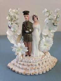 Vintage 1940 S Wedding Cake Topper Groom In Military Etsy Vintage Cake Toppers Wedding Cake Toppers Wedding Cakes Vintage