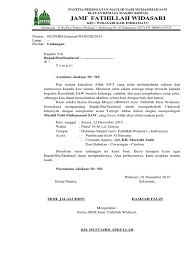 Misalnya saja melalui panggilan telepon ataupun chatting. Surat Undangan Peringatan Maulid Nabi Pdf