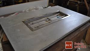 Diy concrete fire pit table. How To Make An Outdoor Gas Fireplace With Diy Pete