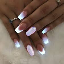 Daily Makeup Tutorials On Instagram Glow In The Dark Nails 1 4 Cr Classicmully Longnails Nails Glow Nails Coffin Nails Designs Solar Nails