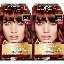 Surya brasil henna cream hair coloring. Amazon Com L Oreal Paris Superior Preference Fade Defying Shine Permanent Hair Color 6ab Chic Auburn Brown Pack Of 2 Hair Dye Beauty