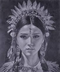 Potrait drawing Native girl Not complete yet,,,,