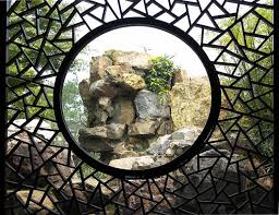 Boulder placement, xeriscaping, outdoor landscaping The Modern Chinese Landscape Design Chinese Window Chinese Architecture Page Layout Design