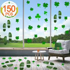 Check out our irish party gifts selection for the very best in unique or custom, handmade pieces from our shops. Blufm It Patricks Day Sticker Decorations Shamrocks Leprechauns Footprint Window Clings Decals Stickers Irish For Floor Door St Patricks Day Party Supplies Decor Ornaments Accessories Camlinbo 150 Pcs St Window Stickers Films