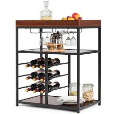 Cuisine aménagée cuisine salle à manger cuisines horloge murale industrielle petite étagère murale casier bois le minimaliste cuisine style industriel. Dreamade Desserte De Style Industriel Desserte De Cuisine En Bois Et Fer Avec 3 Etageres De Rangement Et Garde Corps Marron Fonce Cdiscount Maison