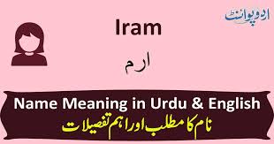 Iram Name Meaning In Urdu ارم Iram Muslim Girl Name