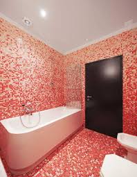 This unusual design really gives this space a bold, graphic look that's modern and trendy. 60 Red Bathroom Ideas Huge Image Gallery Home Decor Bliss