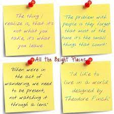 All the bright places book blurb. All The Bright Places By Jennifer Niven