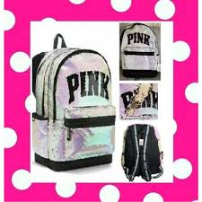 Victoria's secret pink campus backpack bookbag sequin bling rainbow. Victoria S Secret Bling Victoria Secret Pink Iridescent Rainbow Campus Backpack Book Bag Carry On 047171158055 Victoria S Secret Bag Campus Pink Fash Direct