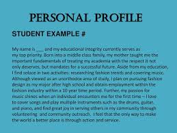 Writing a student resume is challenging. Personal Profile Keep It Short Informative And Concise Ppt Download