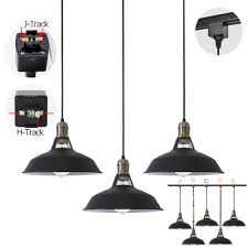 Stglighting 3 Pack H Type Track Light Pendants 1 6ft Black Cord Black Lampshade Rest In 2020 Track Lighting Pendants Decorative Pendant Lighting Pendant Light Fixtures